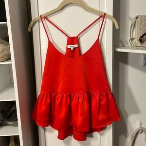 Ro & De red peplum top size small